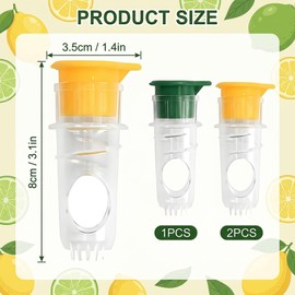 3Pcs Lemon Squeezers, Manual Citrus Juicer with Built-in Filter & Lid Hand Press, Lemon Juicer Squeezer for Home Kitchen and Outdoor Use