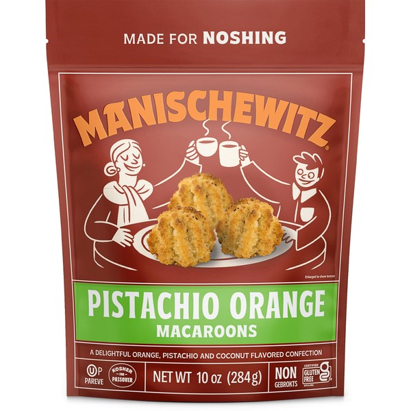 Manischewitz Manischewitz Pistachio Orange, 10oz | Coconut Macaroons | Resealable