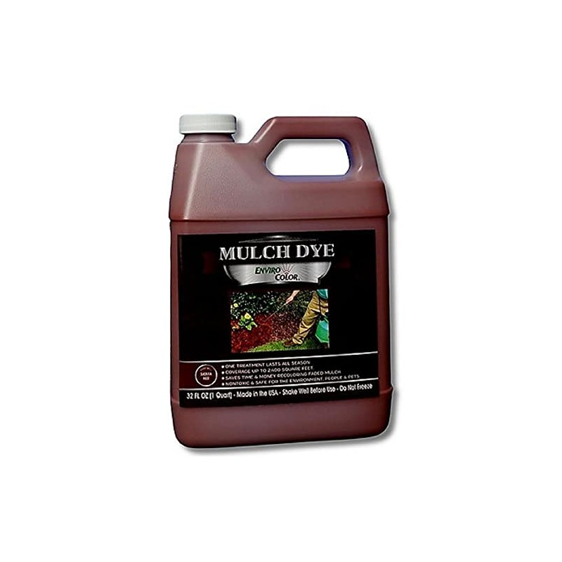EnviroColor Red Mulch Dye | 32 oz Treats 2400 Ft²,