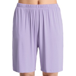 Latuza Women's Soft Sleep Pajama Shorts L Purple A
