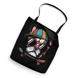Cool French Bulldog With Skateboard Vibe Tote Bag