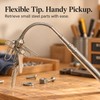 Telescopic Magnetic Pickup Tool with Flexible Neck and Pocket Clip