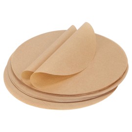 SWAWIS Pack of 150 Round Baking Paper, Round Non-Stick Baking Paper, Diameter 28 cm, Round BBQ Paper, Heat Resistant, for Pans Baking, BBQ, Pizza, Cakes, Air Fryer (Brown)