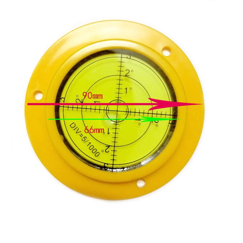 Preamer 90mm/3.5" Big Bullseye Bubble Spirit Level Circular Round Spirit