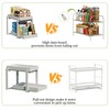 APRTAT 2 Pack Under Sink Organizer, Bamboo Wooden 2-Tier Pull-Out