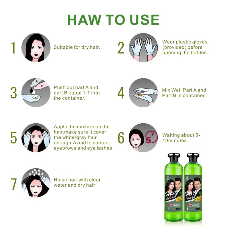 GR Gharat Black Hair Colour Gel - Natural Instant Hair