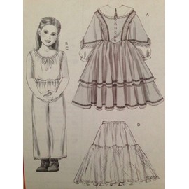 OOP McCalls Costume Pattern M5131. Girls Szs 3,4,5,6 Historical Costume: Dress, Camisole, Pantaloons, Petticoat