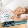 Cordless Hair Straightening Curling Brush Evenly Quickly Heating USB Rechargeable