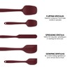 OVENTE Set of 5 Silicone Spatula , Food Grade Rubber
