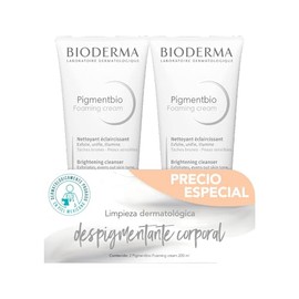 BIODERMA, BiPack Pigmentbio Foaming Cream, Limpiador Exfoliante, Jabn en Crema Exfoliante para Rostro                                                 