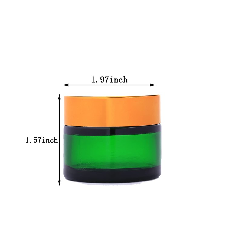 Over News 1PCS 1 oz Glass Container Jars with Lids,