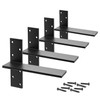 Floating Shelf Brackets Heavy Duty 3/8" Thick 4 Pack 14"