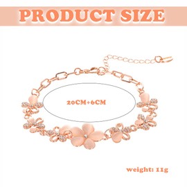 KBRPEY Women's Bracelet Cubic Zirconia Jewellery Friendship Bracelets Bracelet Adjustable Gift for Birthday Valentine's Day Mother's Day, Alloy
