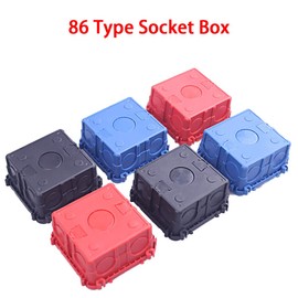 Junction Box, 2PCS 86 Type Switch Socket Universal, Mounting Box Internal Cassette, Wall Mount Switch Socket Cassette Hidden Concealed Mounting Box for Electrical Project (Blue)