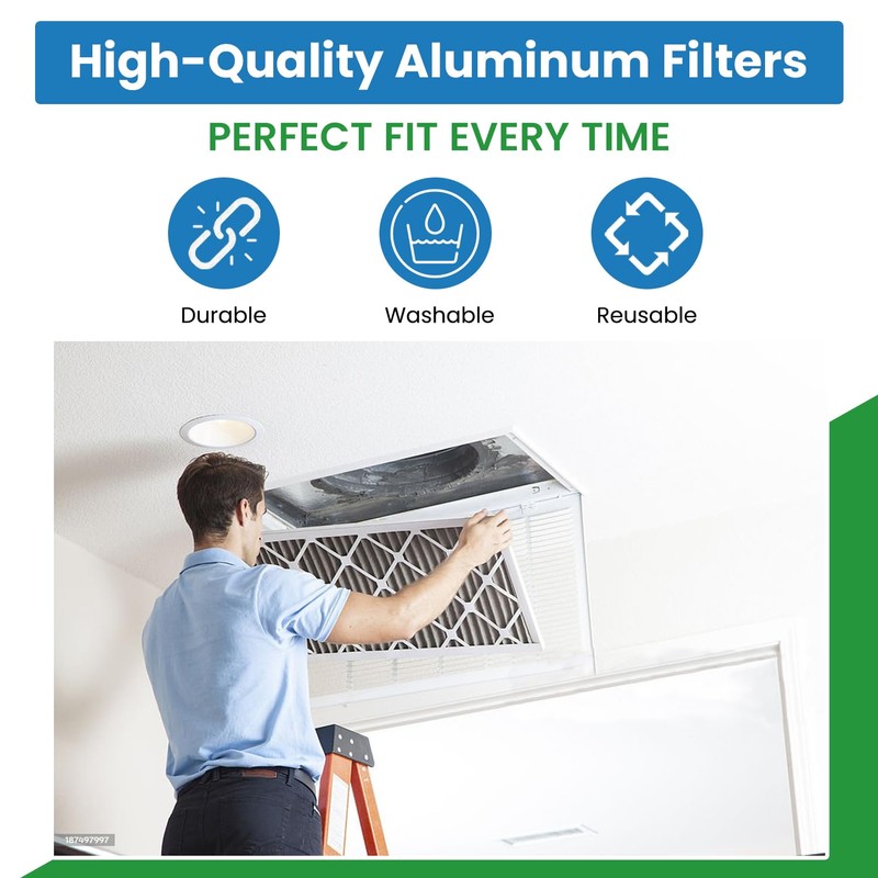 Replacement Aluminum Pre/Post Filter- 11-3/4 X 21-3/8 X 7/8 -