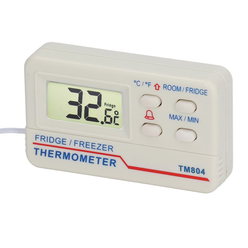 Refrigerator Thermometer Digital Fridge Freezer Temperature Meter Magnetic Back with