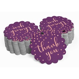 Inkdotpot Pack Of 50 Thank You Bridal Shower Favor Paper Tags Craft Real Rose Gold Foil Hang Tags