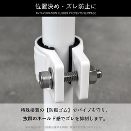 興栄化成 Anti-Vibration Resin Pipe Clamp 15mm Pipe Fixing Clamp Stay Clamping with Rubber Small White 2 Pieces KFBS21B-5100
