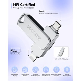 LESOGE 128GB USB C Photo Stick Storage