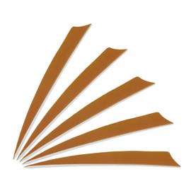 PATIKIL Arrows Vanes 5 Inch, 25 Pack Right Wing Arrow Feather Turkey Fletching Archery Accessories for DIY Target Shooting Hunting, Brown