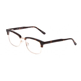 Calabria Gothem City Square Liberty Panto Blue Light Filter Reading Glasses +1.75 Gold Tortoise Amber Men Women
