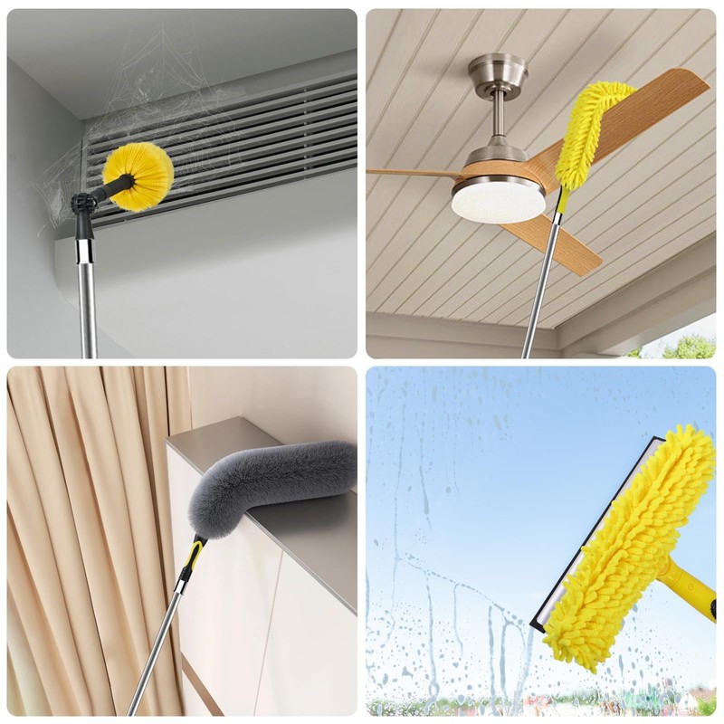 20 Foot High Ceiling Duster Kits with 5-12ft Heavy Duty