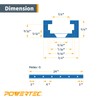 POWERTEC 71118-P3, 6 Pack, 24 Inch Double-Cut Profile Universal T-Track