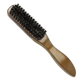 1 Piece Hair Brush Boar Bristle Hair Comb, Sleek Bun Brush Made of Wood Leather, for Hair and Beard Styling, Wide Comb, Light Colour
