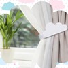 Briwooody 2 Pcs Cloud Shaped Curtain Tiebacks Curtain Acrylic Holdbacks
