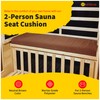 Blue Wave Seat Cushion for 2-Person Sauna - Brown
