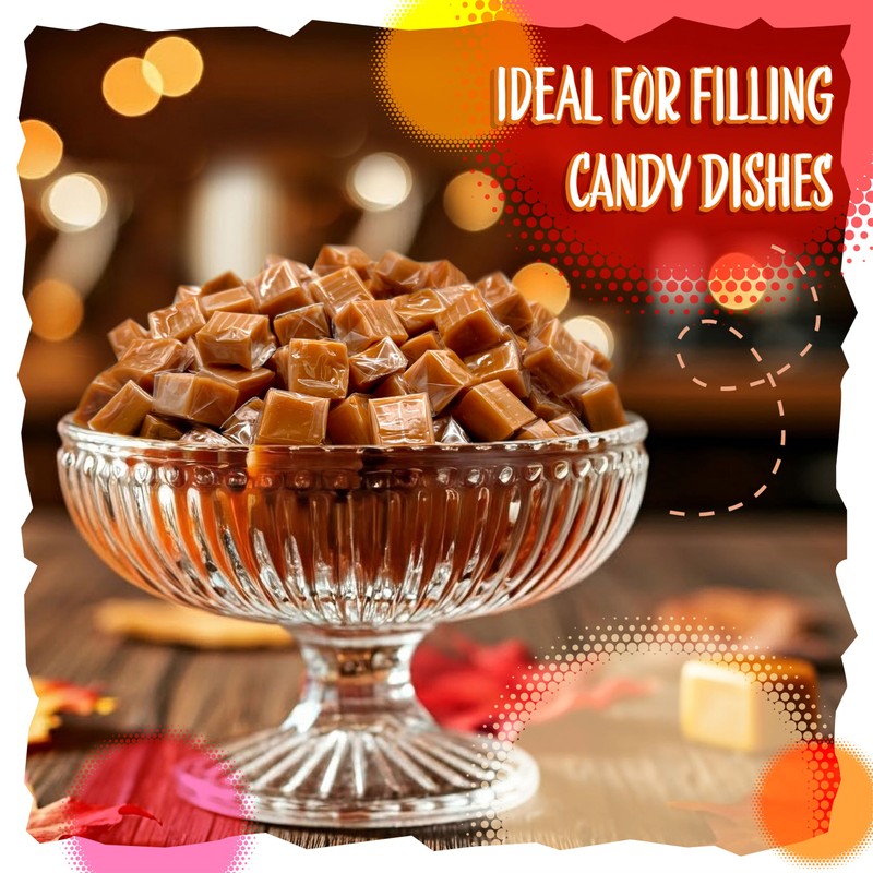 Caramel Cubes Candy | 2-Pound Bag | Individually Wrapped |