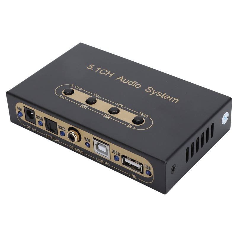 5.1CH Sound Decoder Support ARC Optical Fiber Coaxial Bluetooth Digital