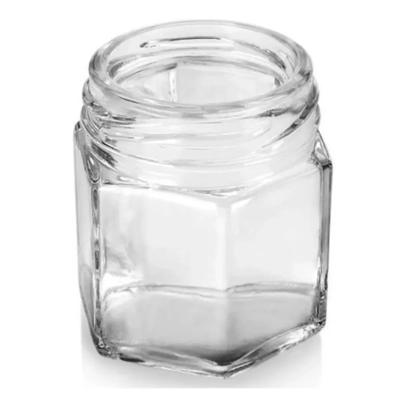 FRASCO 10 Mini Tarro Hexagonal De 1.5 Onzas 45ml Con