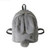 Fencelly Cute Rabbit Ears Backpack Girls Plush Rabbit Shoulder Bag