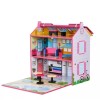 Teamson Kids Hand- Carry Dollhouse with 7 Accessories
