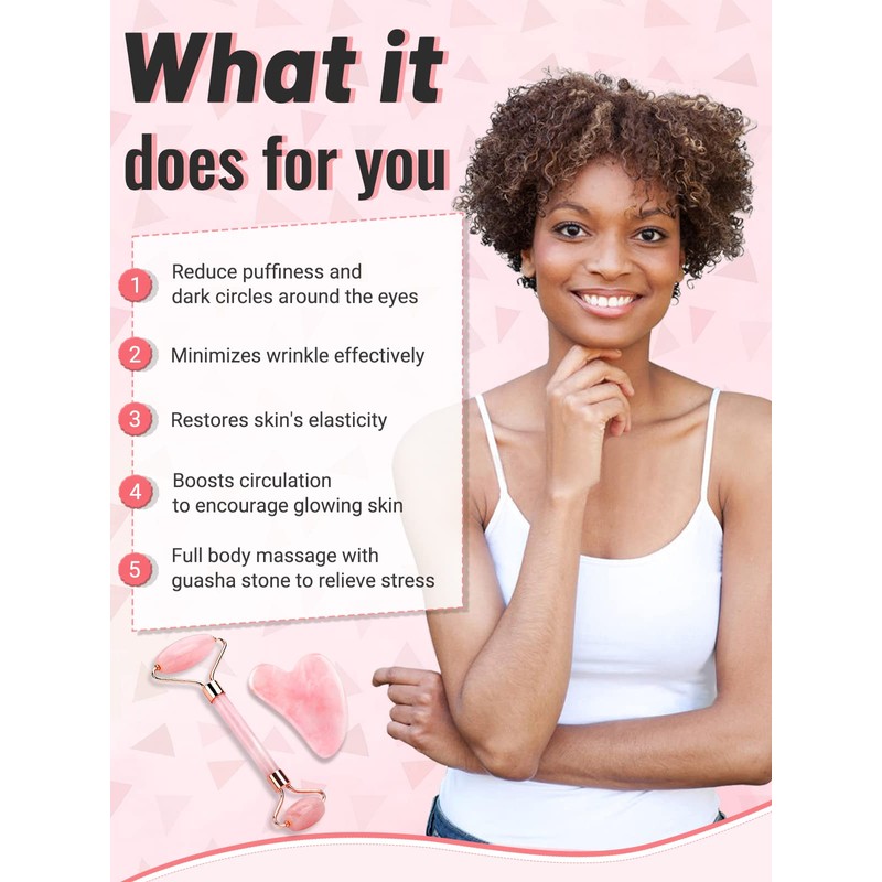 Gua Sha Face Roller Tools: Jade Roller Facial Tools for