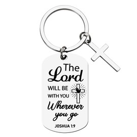 Bible Verse Keychain for Women Men Valentines Day Gifts for Him Christian Birthday Gifts for Her Mom Daughter Inspirational Gift for Sister Brother Gifts Cross Key Chains for Car Keys Catholic Gifts
