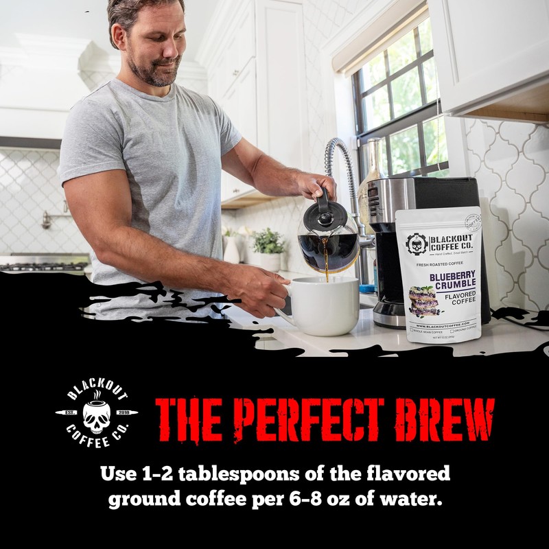 Blackout Coffee Blueberry Crumble Flavored Medium Roast - Freshly Roasted