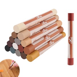 Wood Filler Sticks - 16 Colors Wood Repair Wax Crayons, Furniture Scratch Wax Stick Pen for Repairing Scratches, Scuffs, Cracks, and Holes on Wooden Floor, Cabinet, Laminate, Hardwood