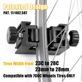 CyclingDeal Bike Tire Bicycle Clip Storage Wall Mount Rack - Premium Quality Clip for Outdoor & Indoor - Safe & Secure for Storing Road Mountain Bikes in Garage or Home - Road Bike 23-28mm (Pack of 2)