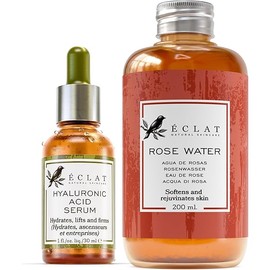 Unclog & Hydrate - Rose Water Toner + Hyaluronic Acid Serum - Combo Pack - 100% Vegan & Dermatologist Developed