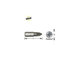Timberline - 5 Pc #2 Pozidrive Bit 3" Long (608-675)