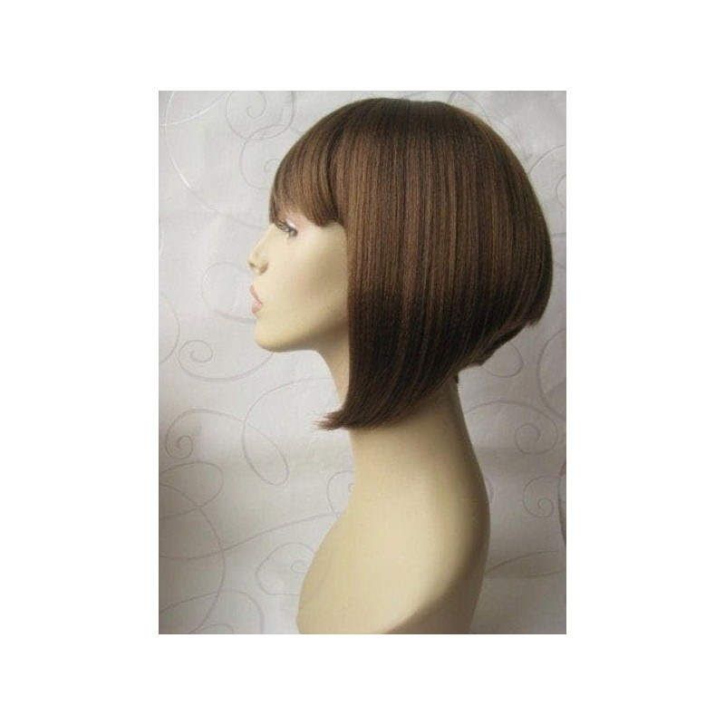 Brown inverted bob wig: Colette chestnut brown #8