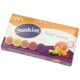 Sunkist Fruit Gems Soft Candy, Assorted Natural Flavors, 14-oz Box