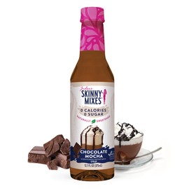 Jordan's Skinny Mixes Syrups Sugar Free Syrup, Chocolate Mocha Syrup, 12.7 oz, Zero Sugar and Zero Calorie Flavoring for Coffee, Protein Shake, Cocktail or Mocktail Drinks and More, Naturally Sweetened Line
