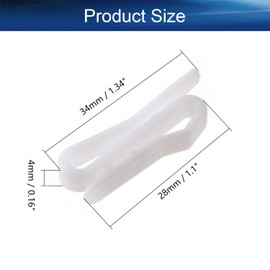 Yinpecly 30PCS Curtain Hooks 1.34" Length Plastic Pin-On Drapery Hooks Suitable for Curtains, Door Curtains and Shower Curtains, White