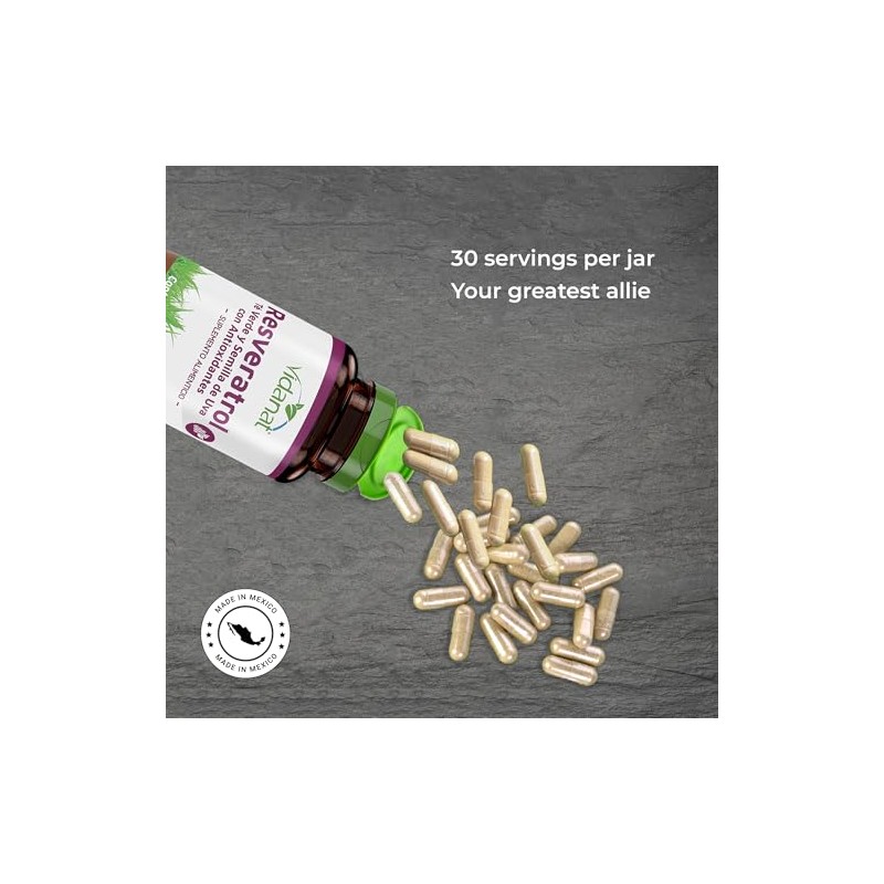 Vidanat Resveratrol - 30 Cápsulas – Antioxidante Natural de Origen