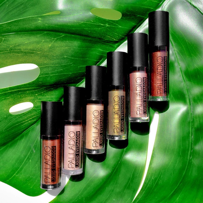 Palladio Liquid Eyeshadow, Creamy Shimmer Formula that Adheres Instantly to