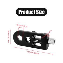 Bicycle Chain Tensioner Adjuster Professional Chain Adjuster Bike Chain Tensioner Aluminum Alloy Single Speed Chain Fastener for Bike Chain Accessories(Black)
