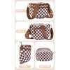 UUYUUY Checkered Crossbody Bag Large Nylon Bum Bags for Women